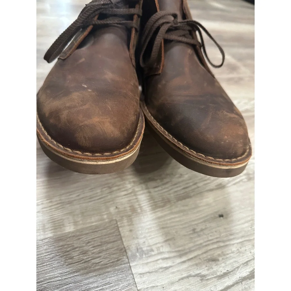 Clarks Bushacre 2 Mens 10 W Brown Leather Chukka Desert Boots 26041354100